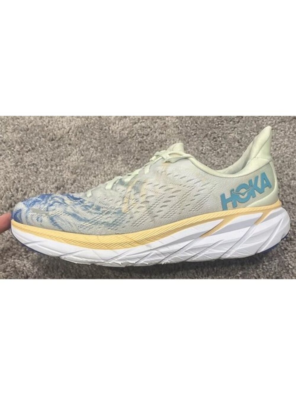 Hoka One One Clifton 8 1119393 TGT Blue Running Sneakers Women's Size 7